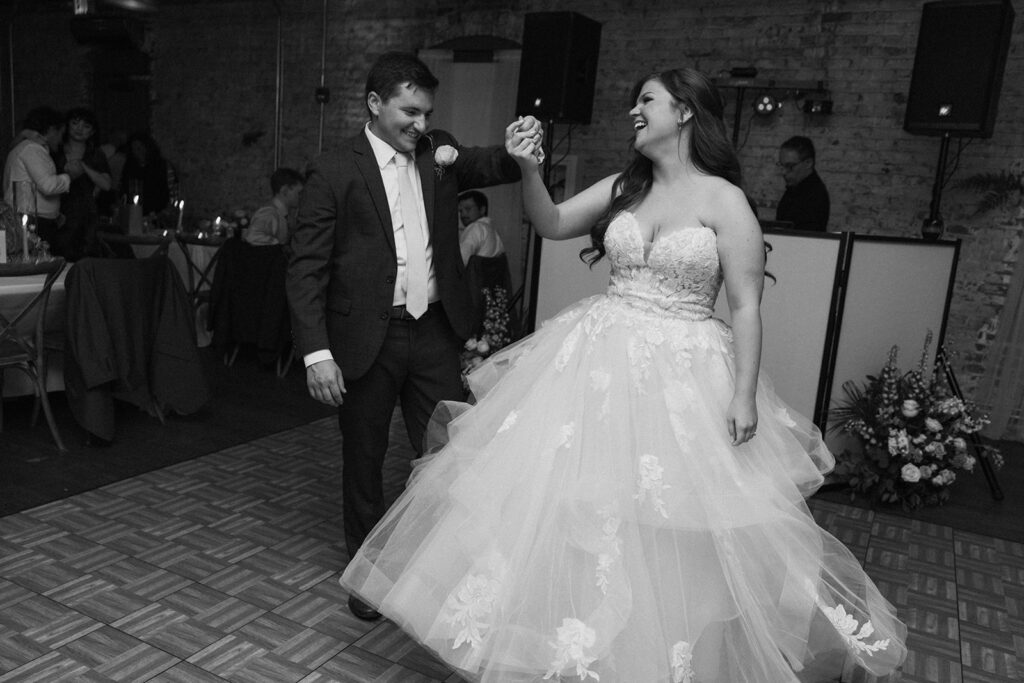 newlyweds at their dream wedding reception