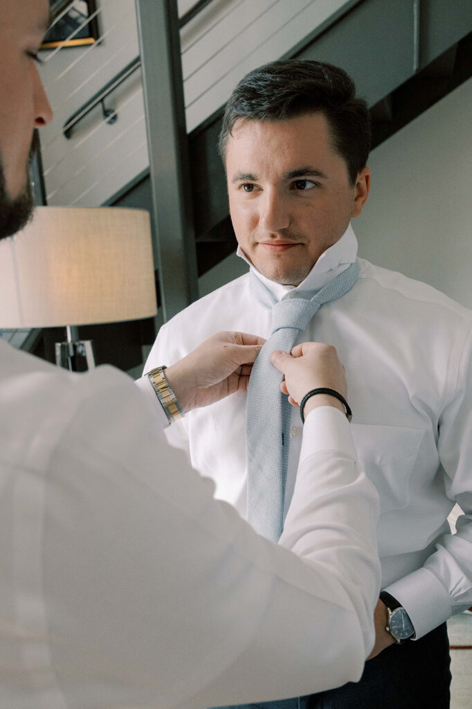 groom getting ready for his dream ceremony