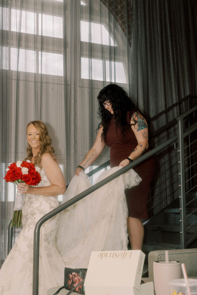 Bride before heading to her wedding ceremony