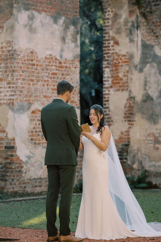 Bride and groom at their ceremony