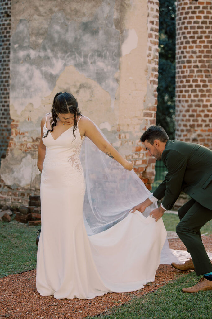 bride and groom at their dream GA elopement 