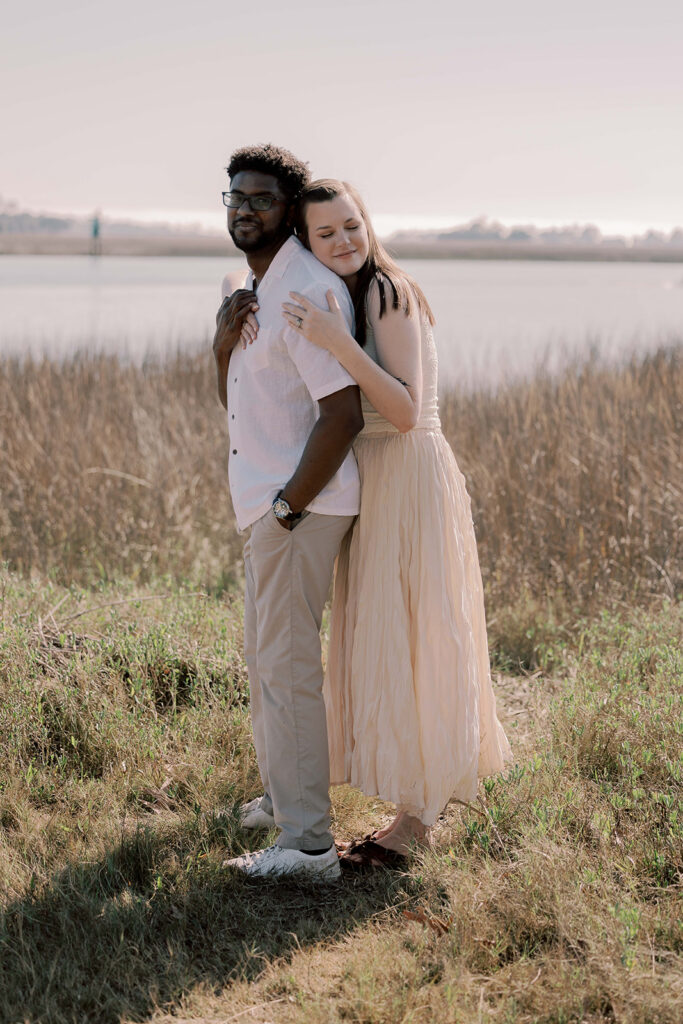 Boho Butterbean Beach Engagement Photos | A Playful Savannah Love Story