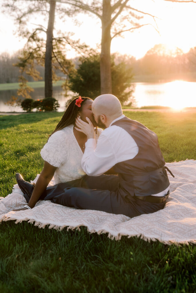 Romantic & Playful Engagement Photos at Tryphena’s Garden in Fort Valley, Georgia
