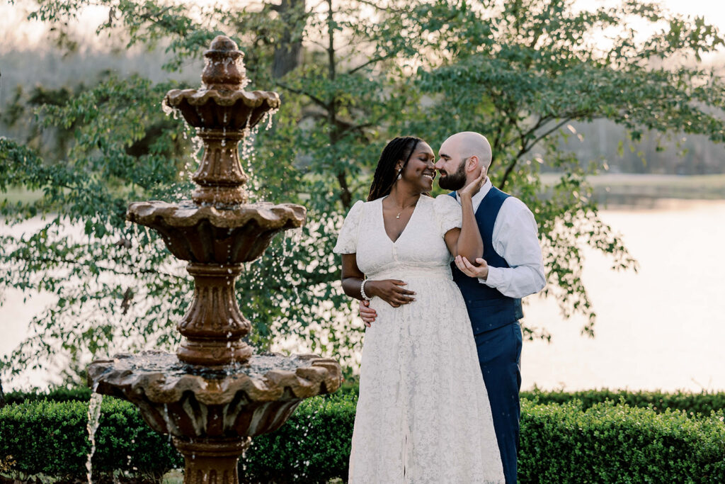 Romantic & Playful Engagement Photos at Tryphena’s Garden in Fort Valley, Georgia