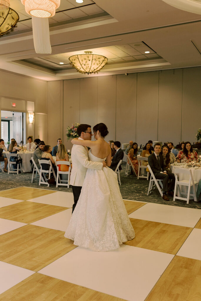 newlyweds at their first dance