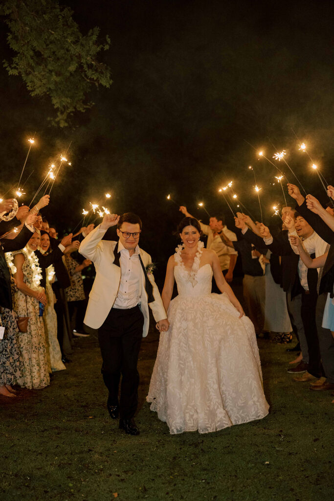 newlyweds send off