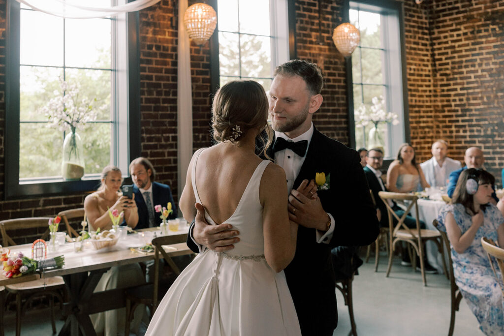 newlyweds at their dream wedding reception