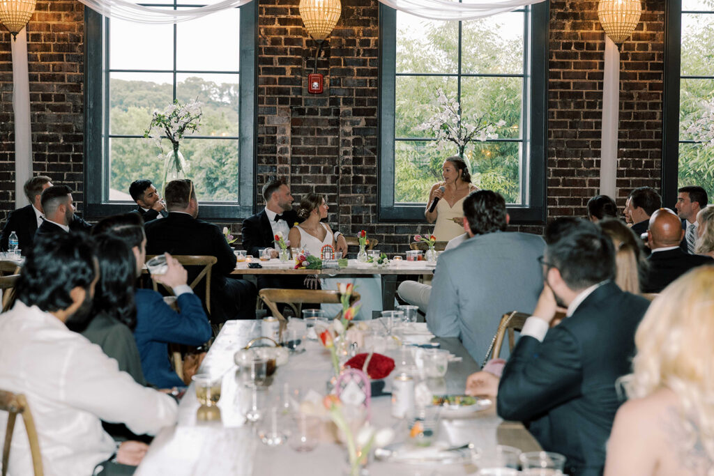 cute picture of the bride and groom at their dream reception