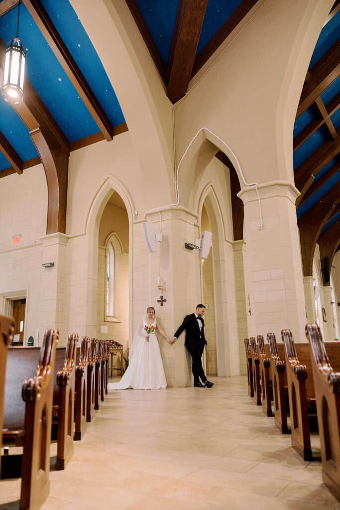 bride and groom at their dream wedding