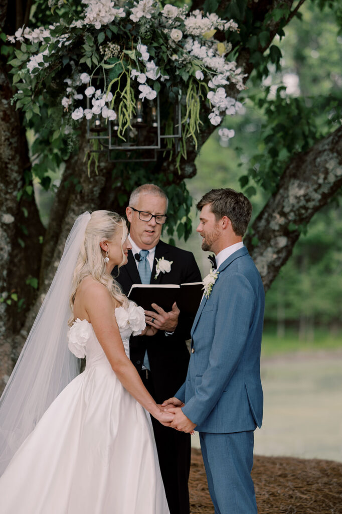 bride and groom at their dream GA wedding