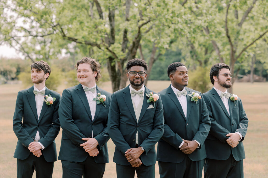 portrait of the groom and the groomsmen