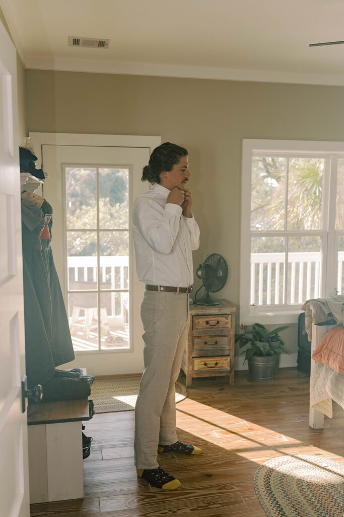 Intimate Tybee Island Elopement with Family on a Private Waterfront Dock