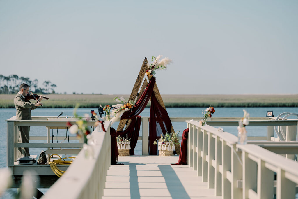 Intimate Tybee Island Elopement with Family on a Private Waterfront Dock