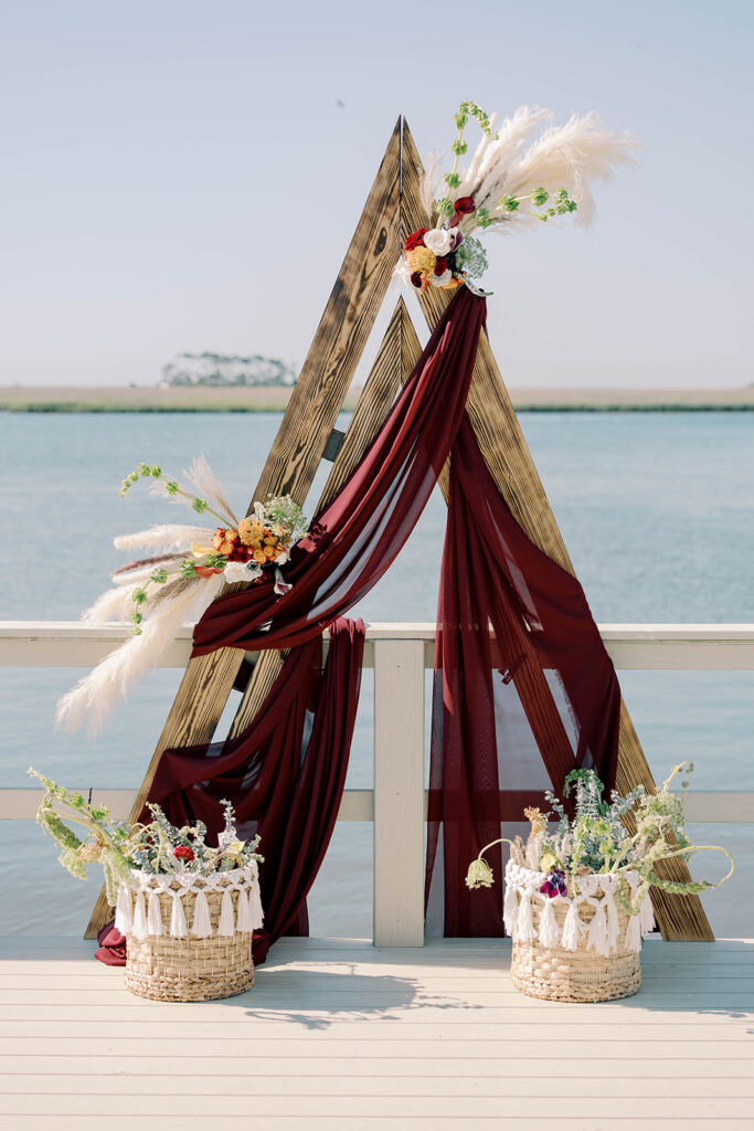 Intimate Tybee Island Elopement with Family on a Private Waterfront Dock