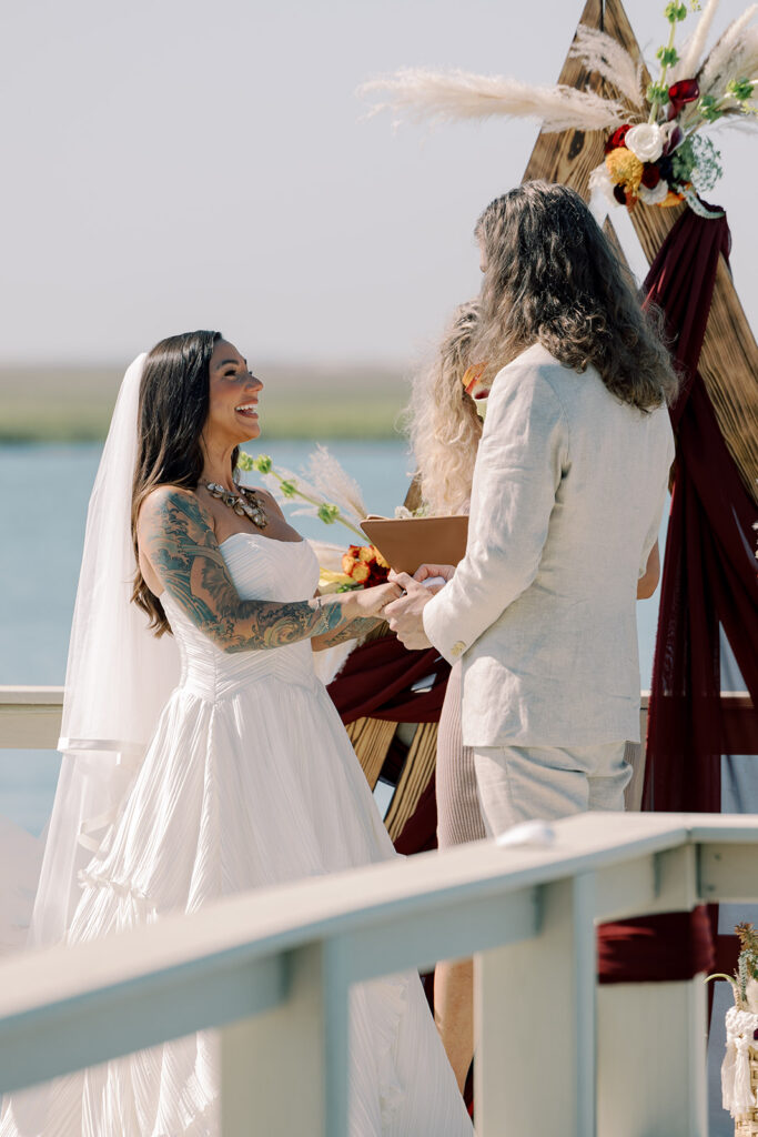 golden hour elopement ceremony in GA