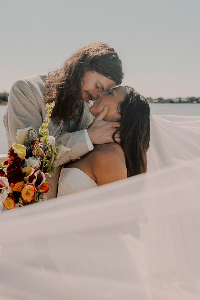 Intimate Tybee Island Elopement with Family on a Private Waterfront Dock