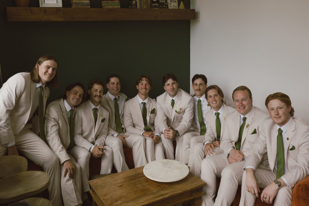 picture of the groom and his friends