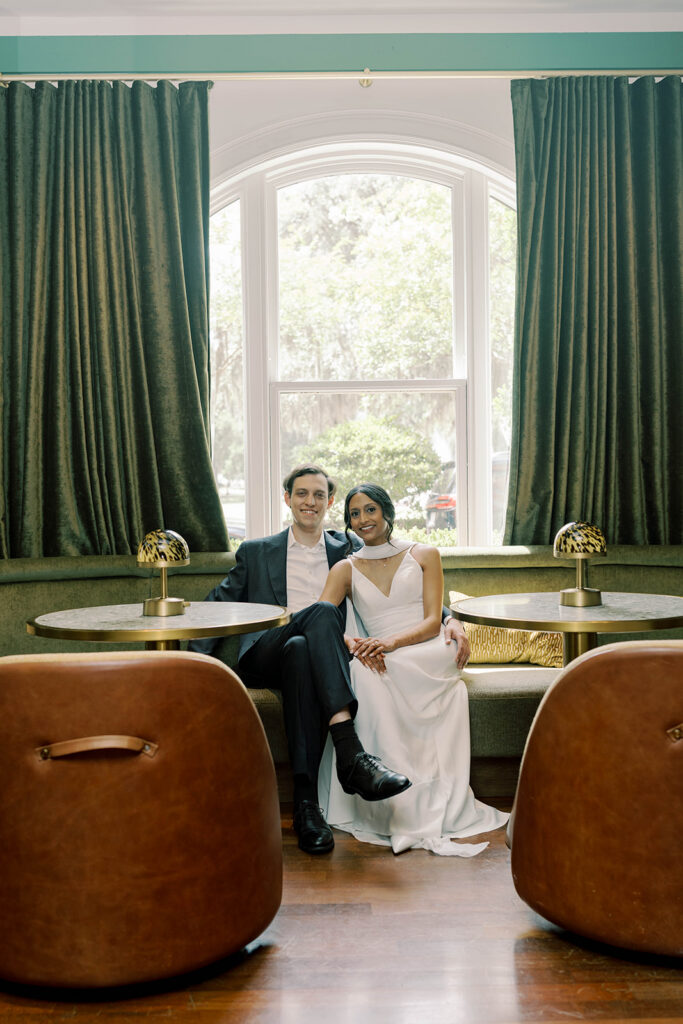 beautiful picture of the bride and groom before heading to the ceremony