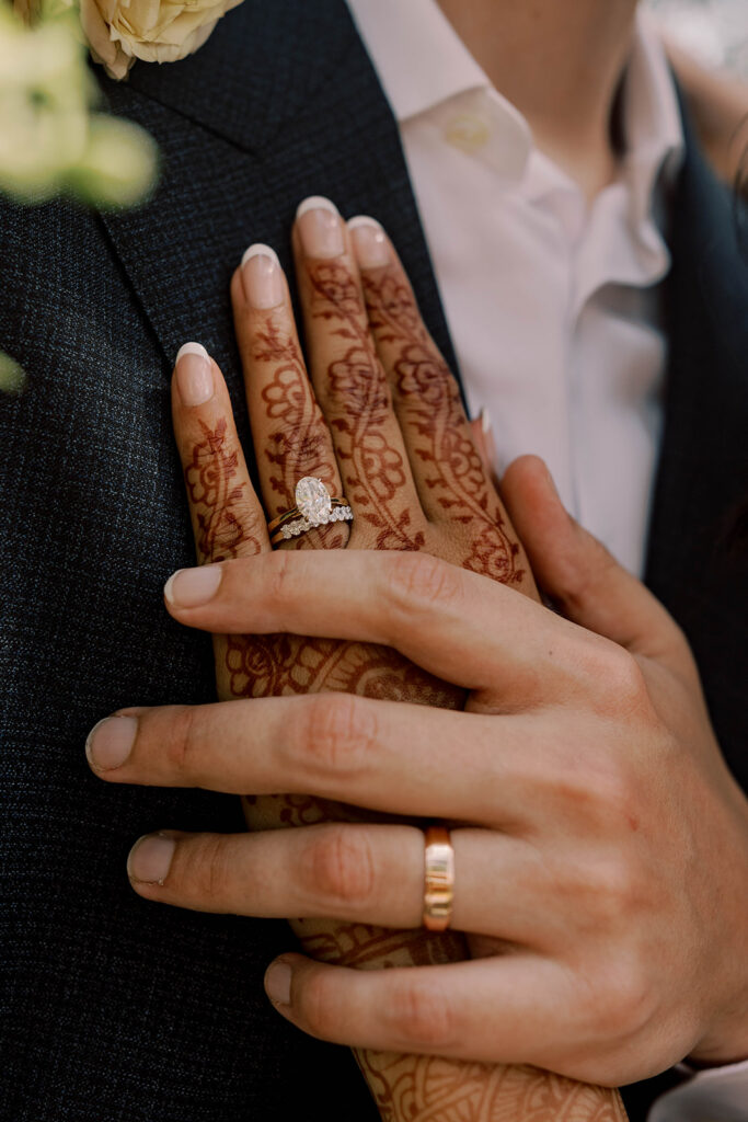 closeup shot of the wedding ring