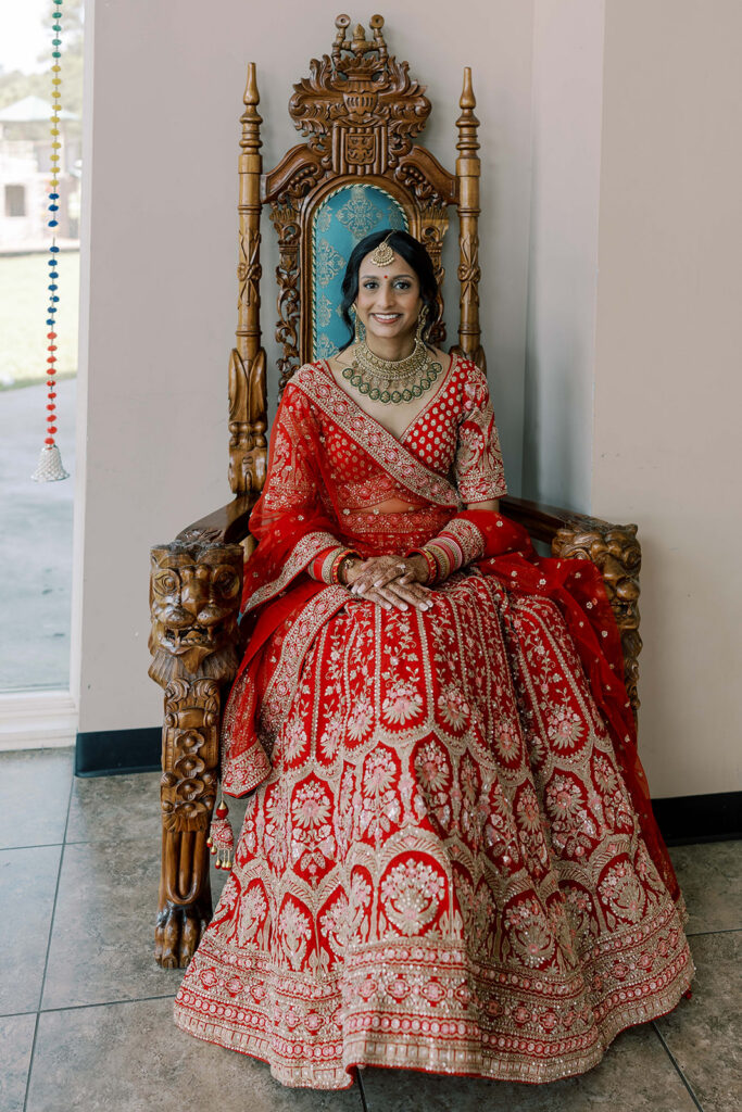 beautiful picture of the bride before her dream hindu ceremony