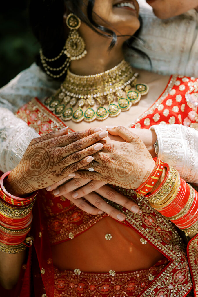 closeup shot of the wedding rings