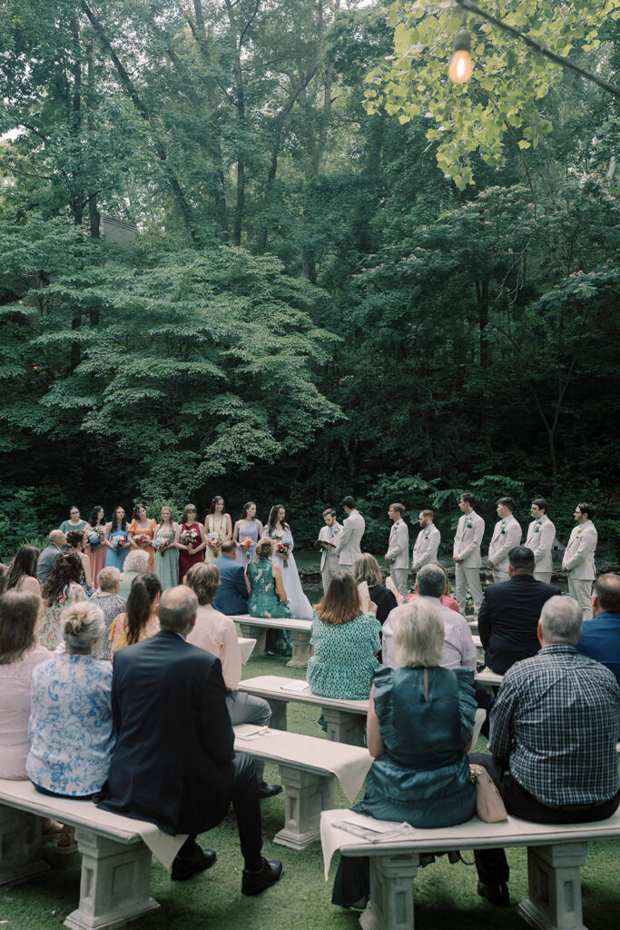 bride and groom emotional at their wedding reception