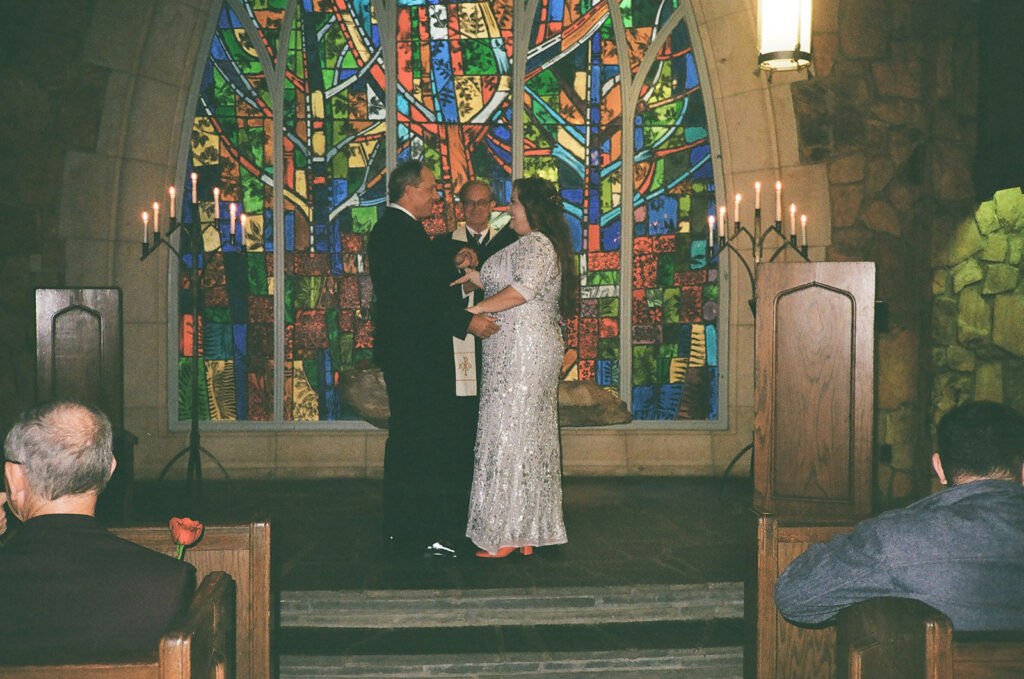 cute picture of the bride and groom at their wedding ceremony