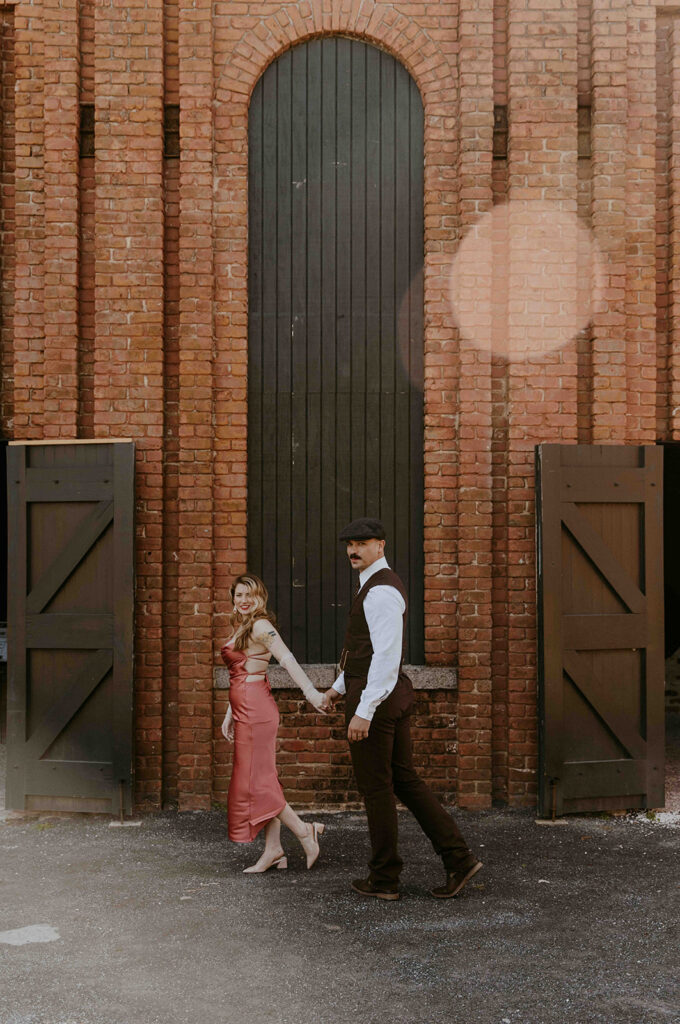 couple holding hands during their session