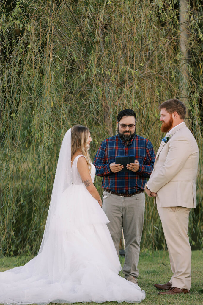 bride and groom at their dream wedding ceremony