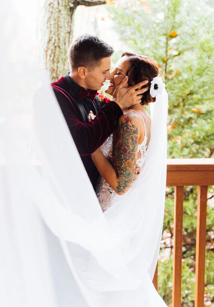 bride and groom at their dream photoshoot