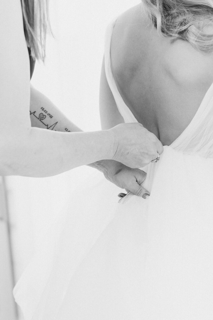 bride getting ready for her dream wedding ceremony