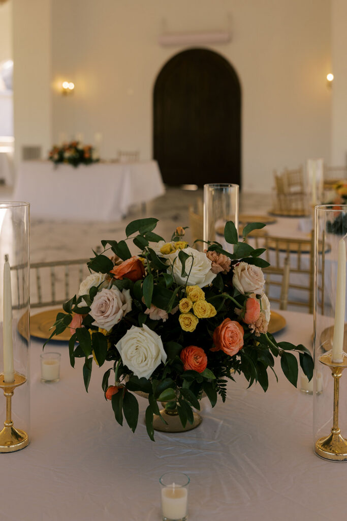 stunning florals at the wedding reception