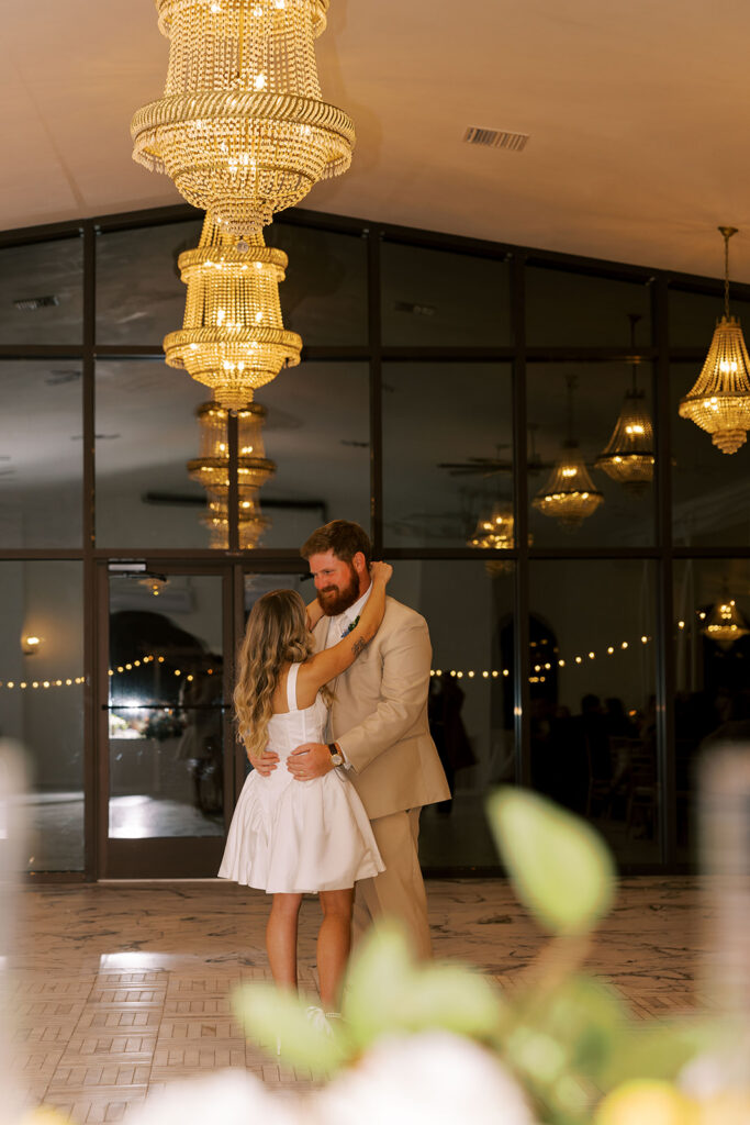 newlyweds at their dream wedding reception