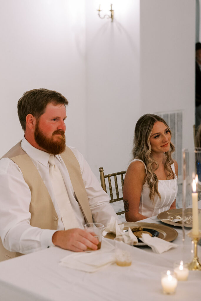 newlyweds at their dream wedding reception party