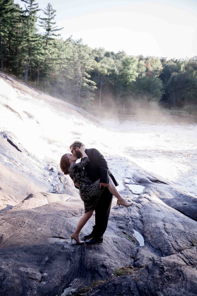 Couple at their adventurous photo shoot