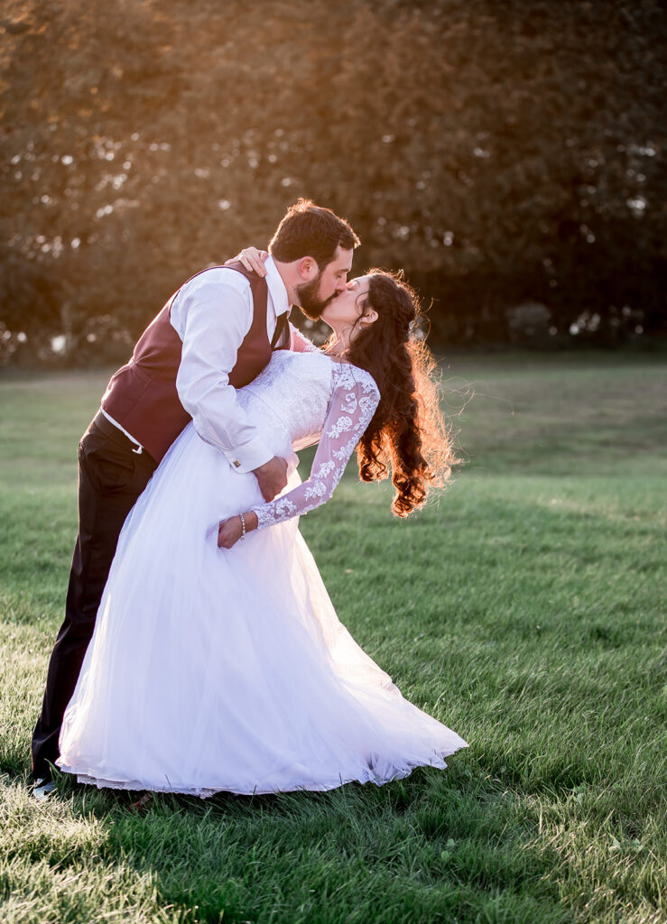 Golden hour bridal portraits in Georgia