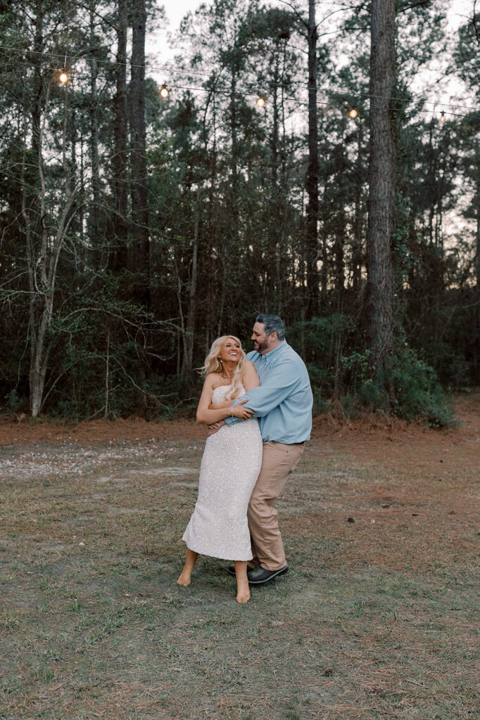 couple playing with each other during their photoshoot