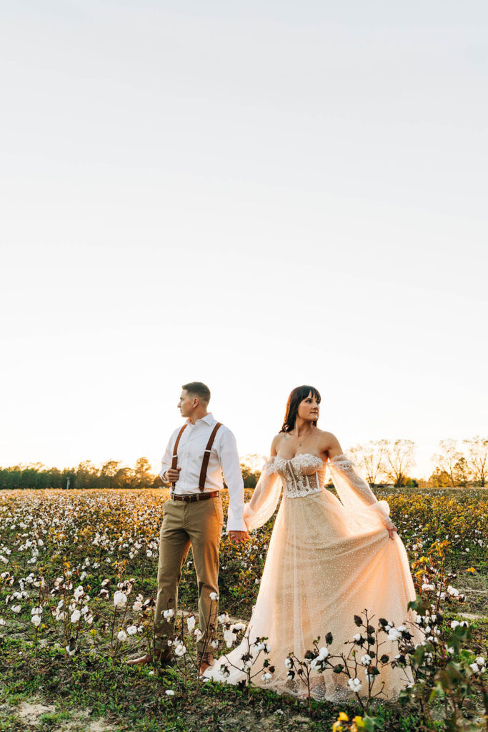 bride and groom at their dream session