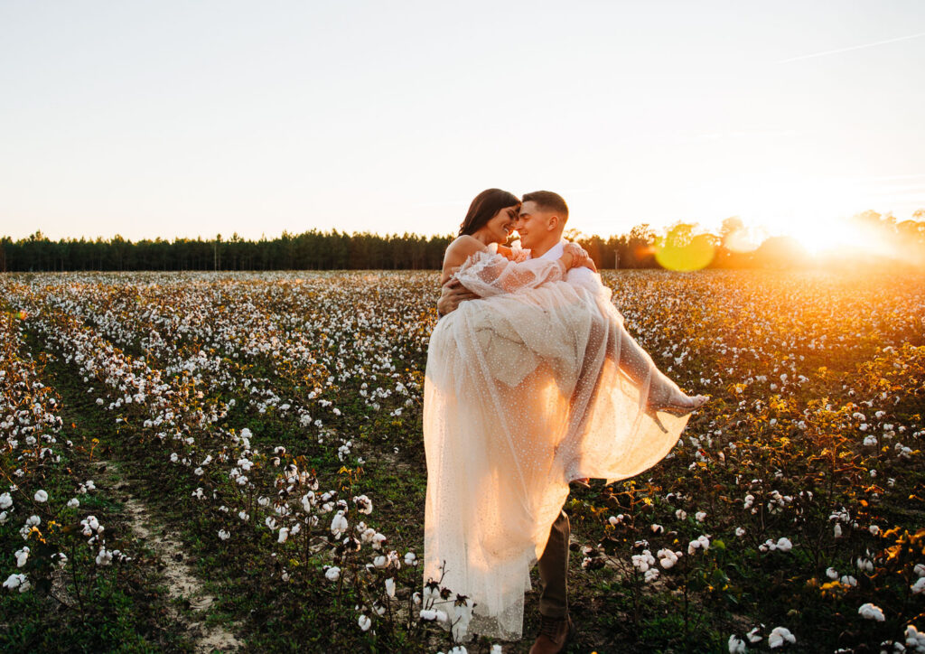 golden hour couple portraits in GA