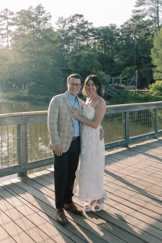 bride and groom at their dream rehearsal dinner