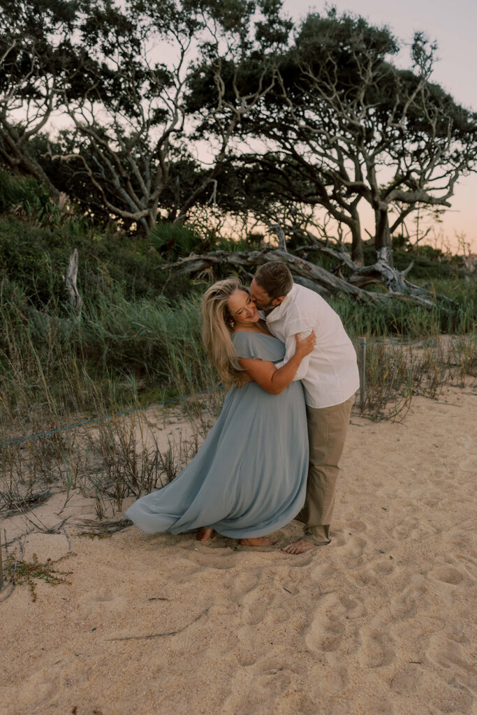 Playful engagement portraits in Savannah, Georgia