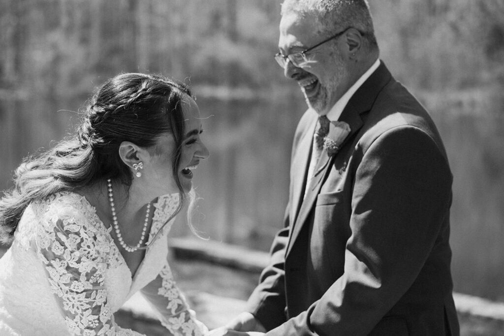 cute picture of the bride and her dad