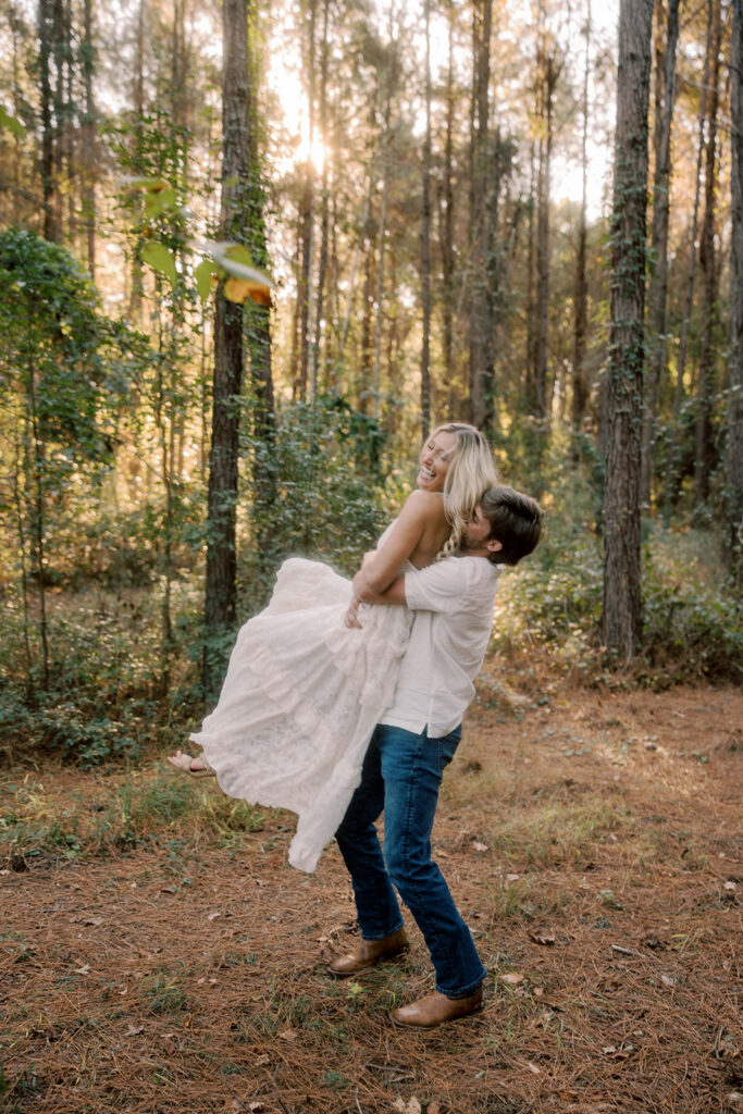 Playful couple session in Savannah
