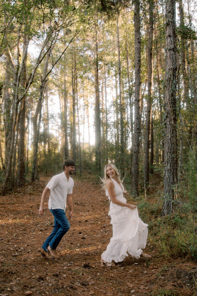 couple playing with each other during their session