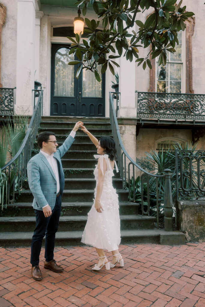 romantic engagement portraits in GA