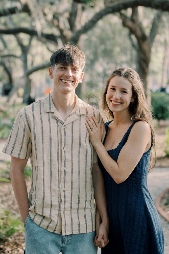 Playful Savannah Engagement Photos at Forsyth Park | Kelsey & Allen