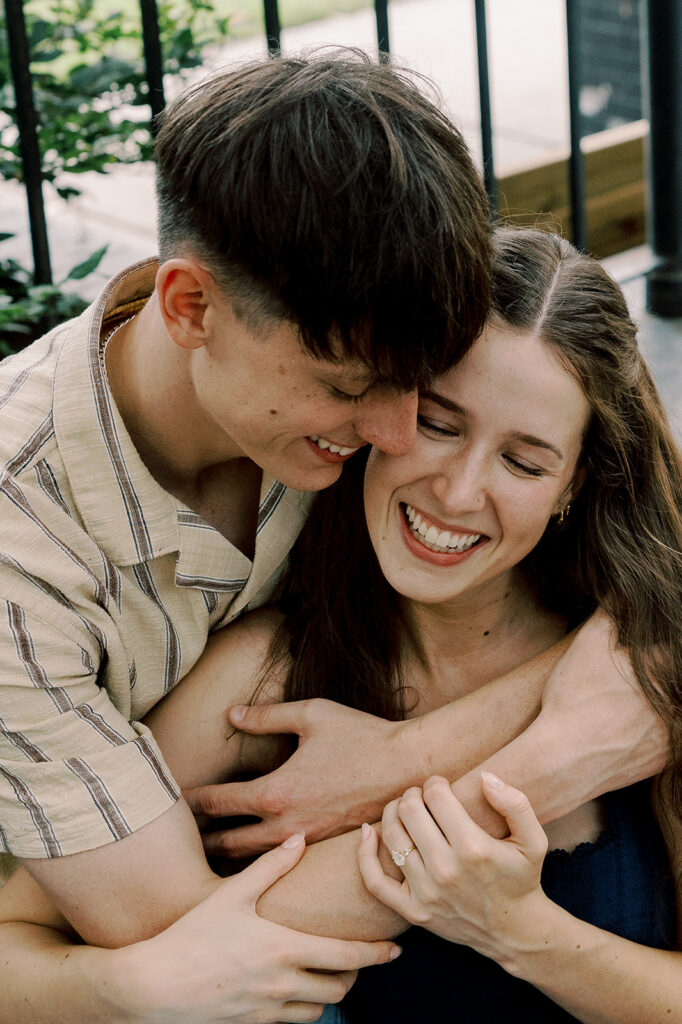 Playful Savannah Engagement Photos at Forsyth Park | Kelsey & Allen