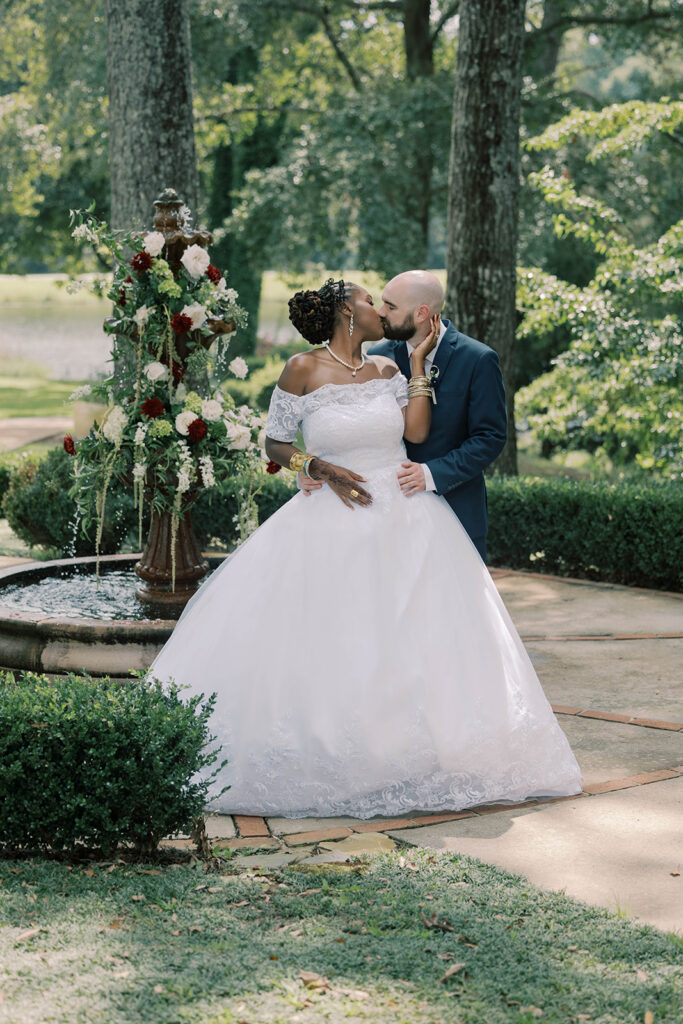 bride and groom before heading to their wedding ceremony