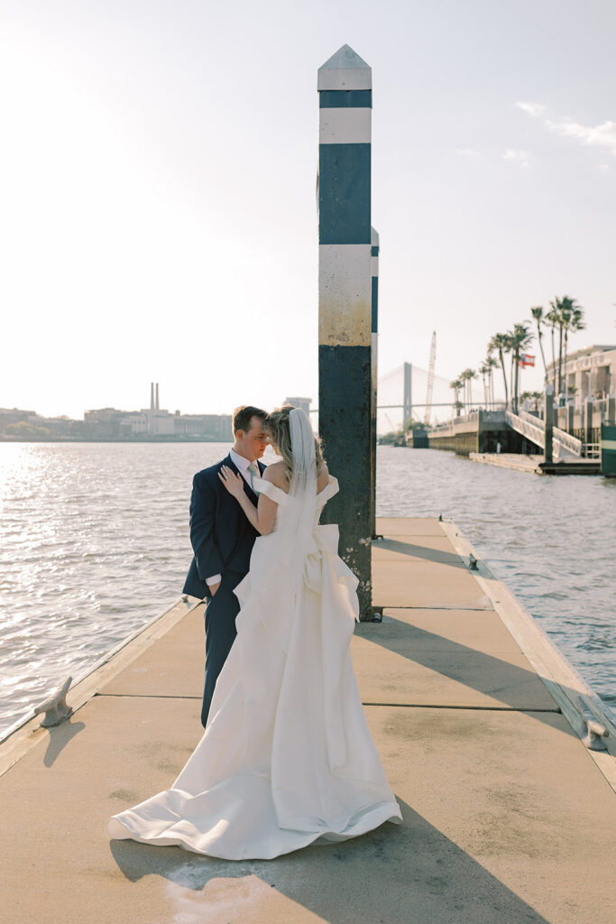 cute picture of the newlyweds hugging