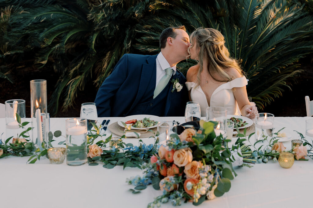 newlyweds at their dream wedding reception